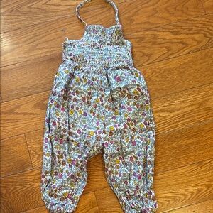 Floral Kids Jumpsuit with Adjustable Straps